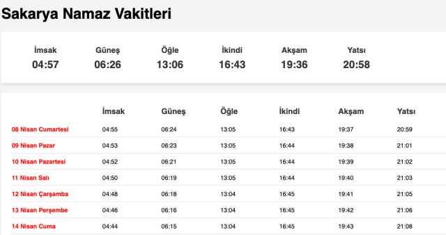 Tekirdağ, Sakarya, Yalova akşam ne zaman, saat kaçta? 7 Nisan Tekirdağ, Sakarya, Yalova namaz vakti! Tekirdağ, Sakarya, Yalova akşam ezanı saat kaçta?