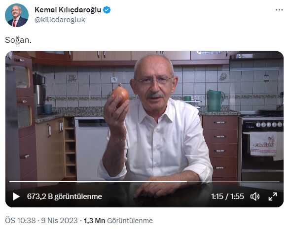 Kılıçdaroğlu, 'Asıl gündemimiz bu' diyerek mutfağından yeni video paylaştı: Erdoğan kalırsa soğanın kilosu 100 lira olacak Kılıçdaroğlu, 'Asıl gündemimiz bu' diyerek mutfağından yeni video paylaştı: Erdoğan kalırsa soğanın kilosu 100 lira olacak
