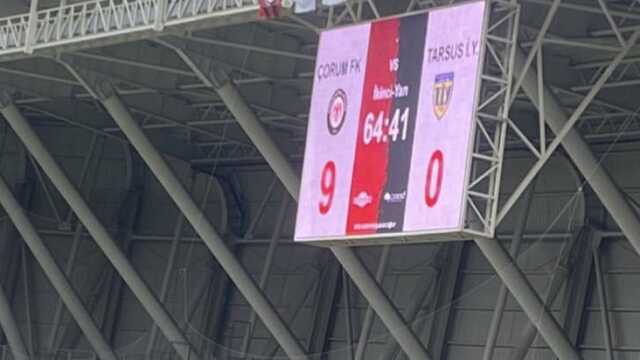 Sahalarda ender görülen skor! Çorum FK, Tarsus İdman Yurdu'na gol oldu yağdı
