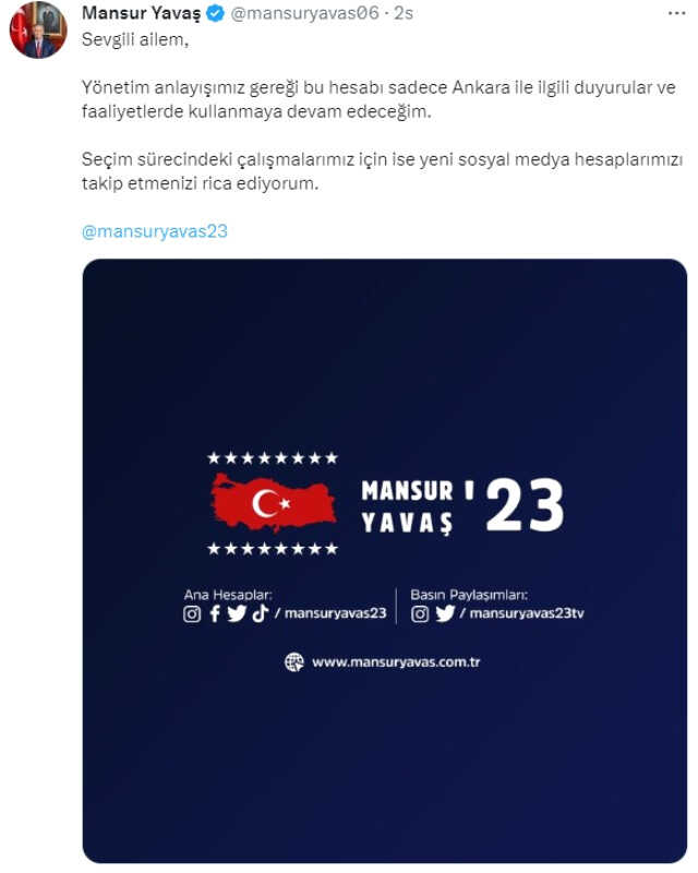 Mansur Yavaş'tan sürpriz seçim kararı: 14 Mayıs'a kadar belediyeden maaş almayacağım