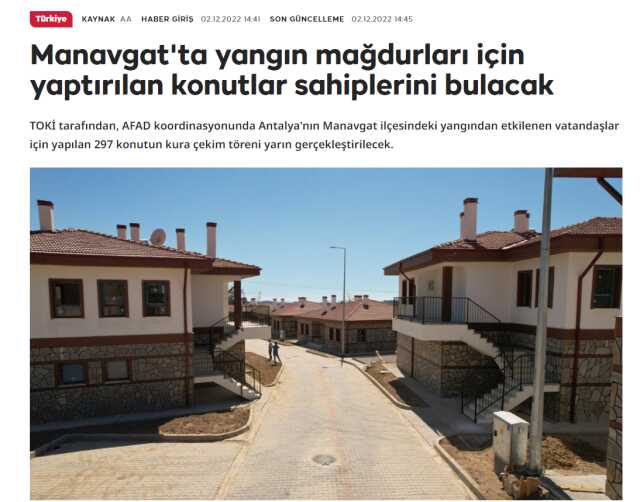 Fotoğrafın deprem bölgesinde yapılan konutlara ait olduğu iddiası