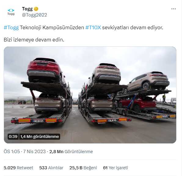 Togg'un yurtdışında üretildikten sonra Türkiye'ye getirildiği iddiası