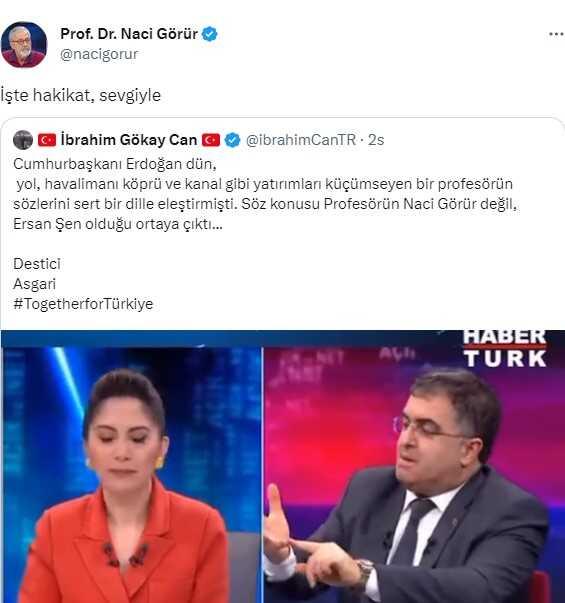 Bizzat Naci Görür açıkladı! Erdoğan'ın sert sözlerle eleştirdiği profesörün kim olduğu ortaya çıktı Bizzat Naci Görür açıkladı! Erdoğan'ın sert sözlerle eleştirdiği profesörün kim olduğu ortaya çıktı