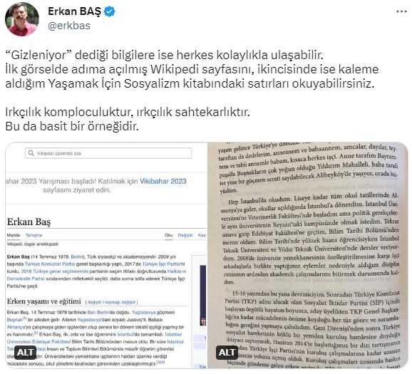 Destici 'Tito artığı' dedi, Erkan Baş'tan çok sert yanıt geldi: Irkçılık sahtekarlıktır