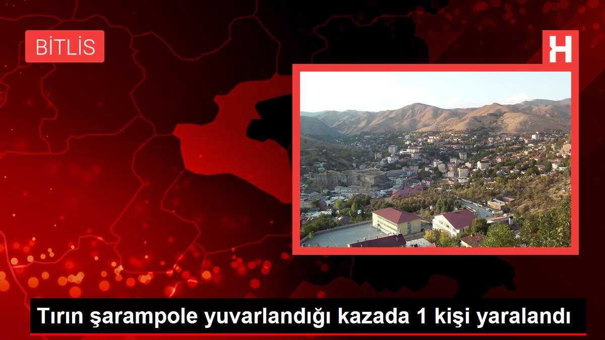 Tırın şarampole yuvarlandığı kazada 1 kişi yaralandı