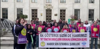 TRT Çalışanları ve Emeklilerinden Ek Gösterge Protestosu: 'Trt Yönetimi Camdan Bakma, Sorunu Çöz'
