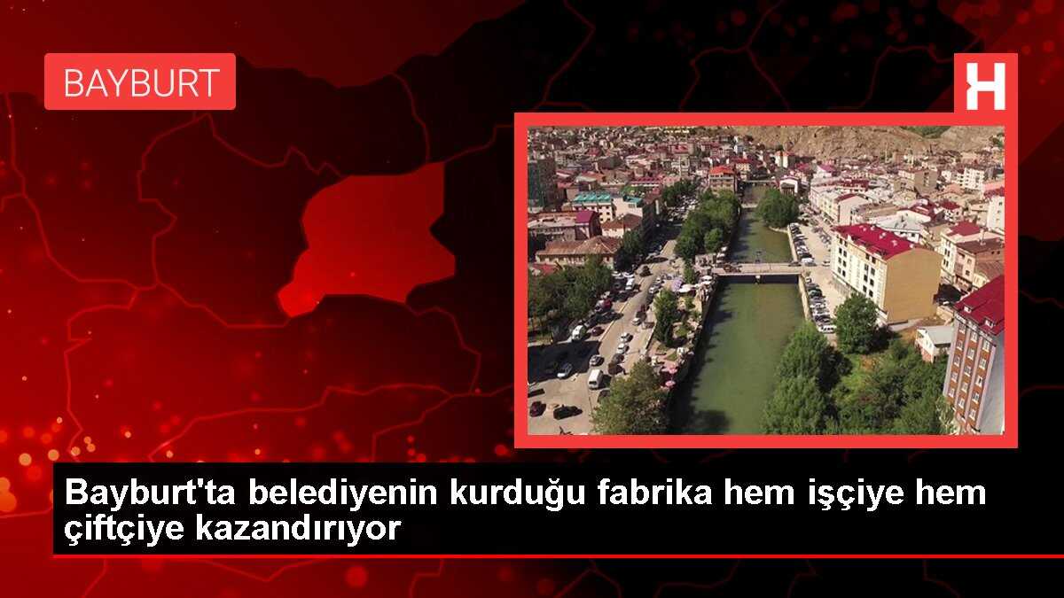 Bayburt'ta belediyenin kurduğu fabrika hem işçiye hem çiftçiye kazandırıyor