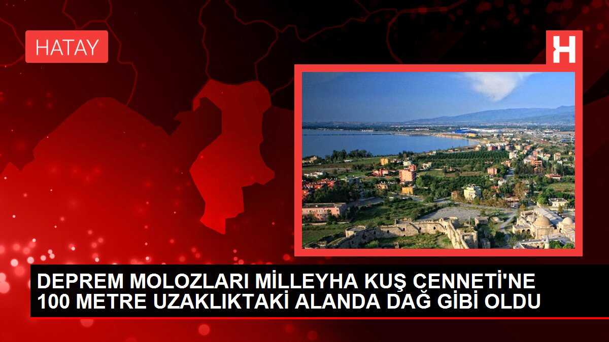DEPREM MOLOZLARI MİLLEYHA KUŞ CENNETİ'NE 100 METRE UZAKLIKTAKİ ALANDA DAĞ GİBİ OLDU
