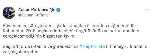 Kaftancıoğlu'ndan İnce'ye: '2018 Seçimlerinde Hiçbir Öngörüsünün Gerçekleşmediğinin Bizzat Tanığıyım' Kaftancıoğlu'ndan İnce'ye: '2018 Seçimlerinde Hiçbir Öngörüsünün Gerçekleşmediğinin Bizzat Tanığıyım'