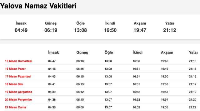 Tekirdağ, Sakarya, Yalova sahur saat kaçta? 14 Nisan Tekirdağ, Sakarya, Yalova imsak vakti! Tekirdağ, Sakarya, Yalova sabah ezanı saat kaçta?