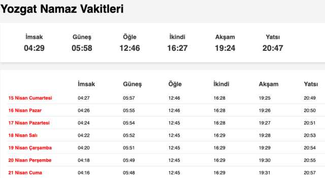Yozgat, Sinop, Van sabah ezanı saat kaçta? 14 Nisan Yozgat, Sinop, Van ezan vakitleri! Yozgat, Sinop, Van sahur ne zaman?