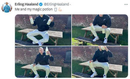 Herkesin evinde var! Haaland'ın 'Sihirli iksirim' diyerek paylaştığı içecek beğeni yağmuruna tutuldu Herkesin evinde var! Haaland'ın 'Sihirli iksirim' diyerek paylaştığı içecek beğeni yağmuruna tutuldu