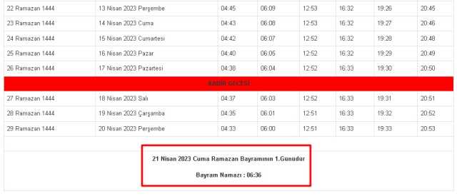 Karaman 2023 Bayram Namazı saat kaçta kılınacak? Karaman'da Ramazan Bayramı namazı ne zaman, saat kaçta? Karaman bayram namazı hangi gün?