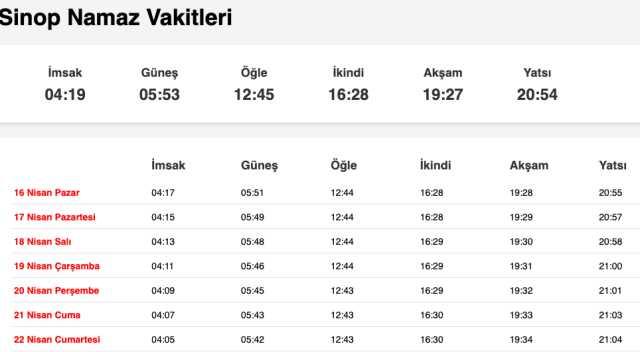 Yozgat, Sinop, Van sabah ezanı saat kaçta? 15 Nisan Yozgat, Sinop, Van ezan vakitleri! Yozgat, Sinop, Van sahur ne zaman?