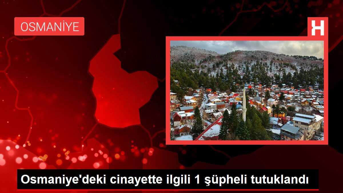 Osmaniye'deki cinayette ilgili 1 şüpheli tutuklandı