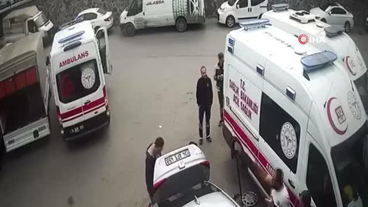 Sanayi sitesinde levyeli saldırı kamerada