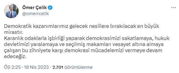 AK Parti'den Akşener'in 'Recep Bey ve arkadaşlarına adil davranacağız' sözlerine sert tepki AK Parti'den Akşener'in 'Recep Bey ve arkadaşlarına adil davranacağız' sözlerine sert tepki