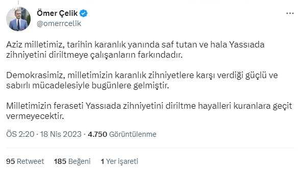 AK Parti'den Akşener'in 'Recep Bey ve arkadaşlarına adil davranacağız' sözlerine sert tepki AK Parti'den Akşener'in 'Recep Bey ve arkadaşlarına adil davranacağız' sözlerine sert tepki