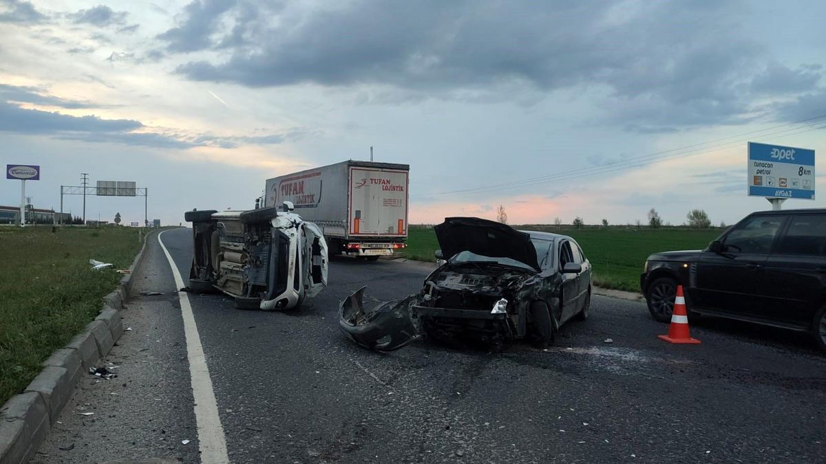 Ergene'de trafik kazası: 3 yaralı