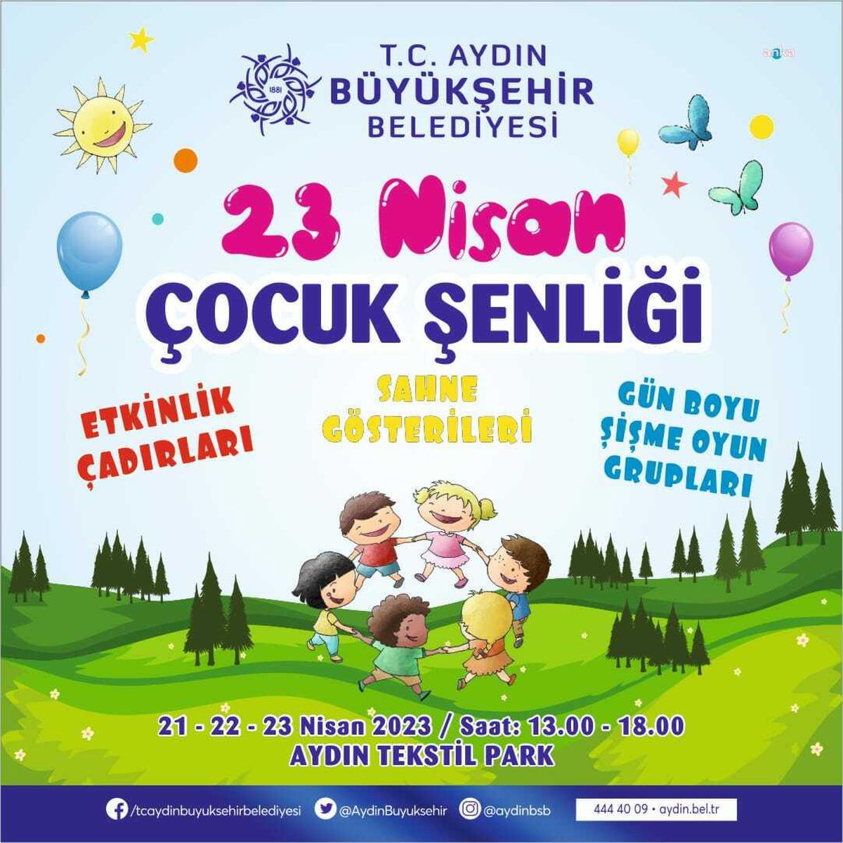 Aydın Büyükşehir'den 23 Nisan Ulusal Egemenlik ve Çocuk Bayramı'na Özel Dopdolu Program