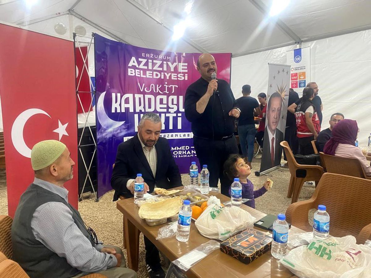 Aziziye'den Hatay'a kardeşlik sofrası
