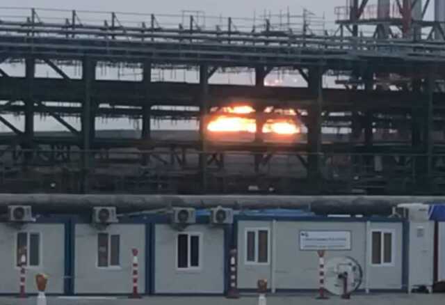 Karadeniz gazının ilk alevleri geceyi aydınlattı