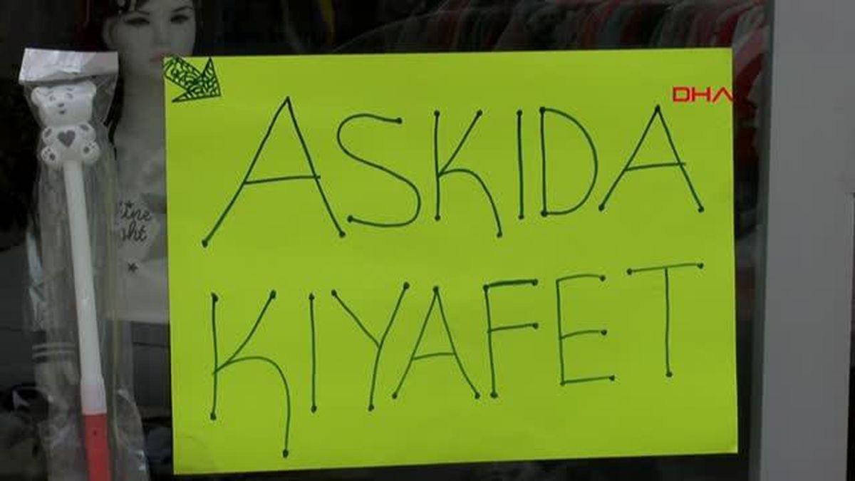 MANİSA'DA ÇOCUKLAR İÇİN 'ASKIDA KIYAFET' UYGULAMASI