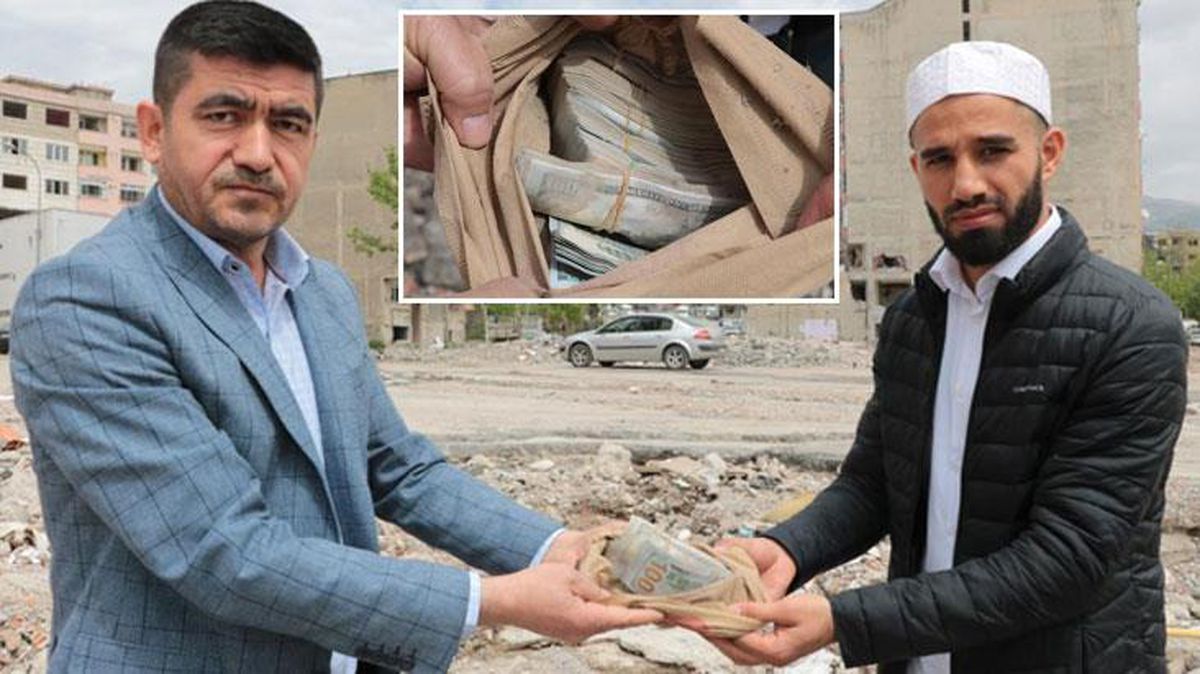 Din görevlileri enkazda 57 bin dolar buldu, polise teslim etti