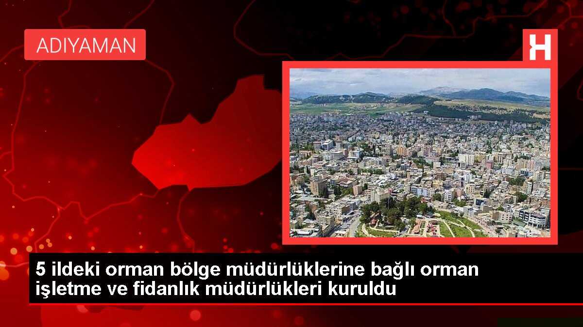 5 ildeki orman bölge müdürlüklerine bağlı orman işletme ve fidanlık müdürlükleri kuruldu