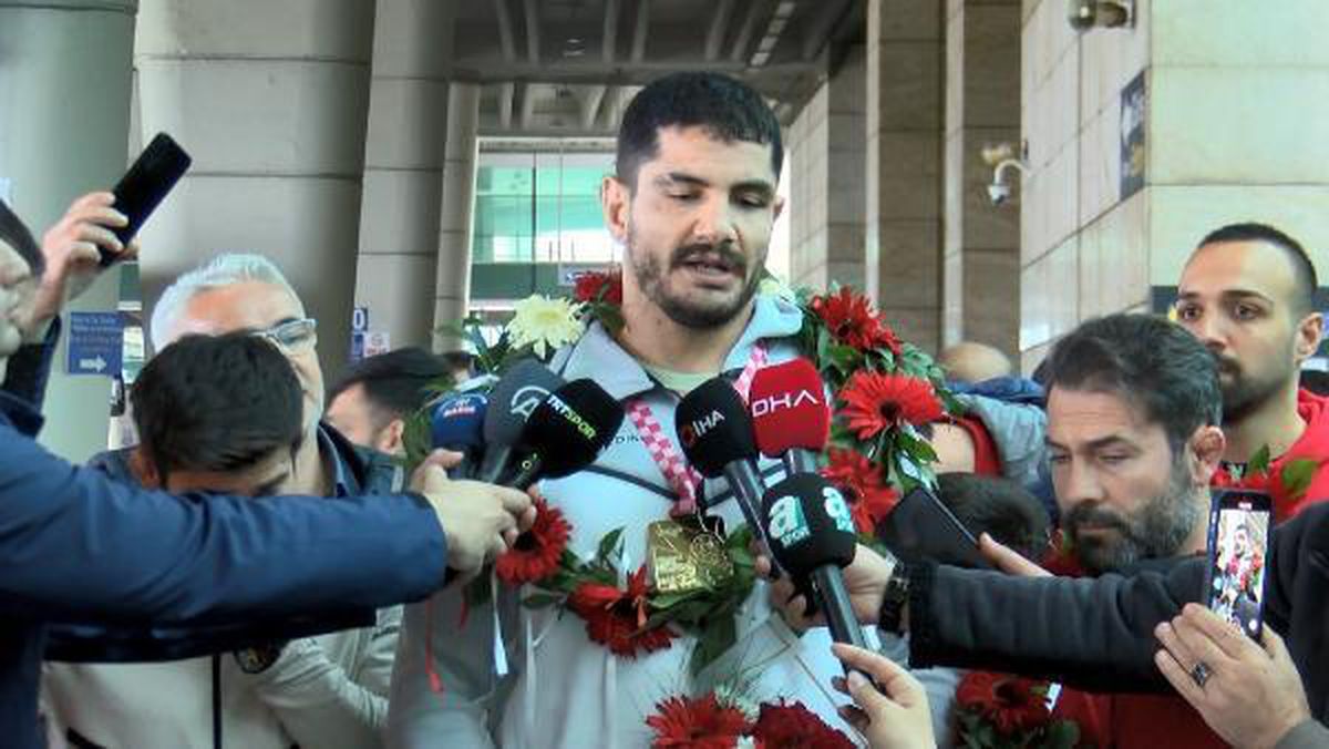 Avrupa şampiyonu Taha Akgül'e Ankara'da coşkulu karşılama