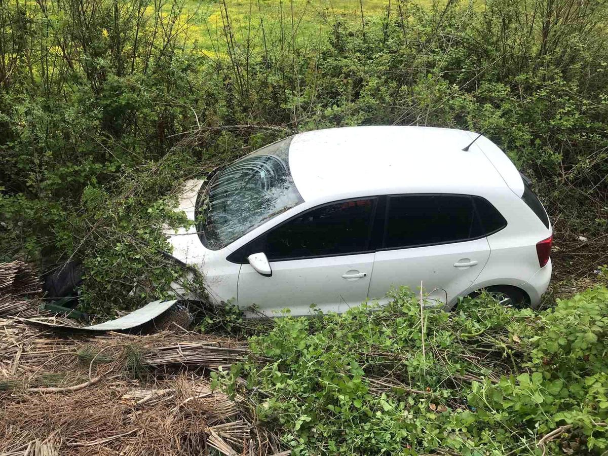 Çaycuma'da otomobil ormanlık alana uçtu: 2 yaralı