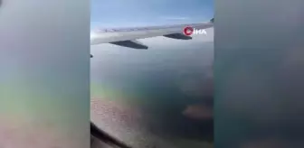 Meksika'da motoru alev alan yolcu uçağı acil iniş yaptı