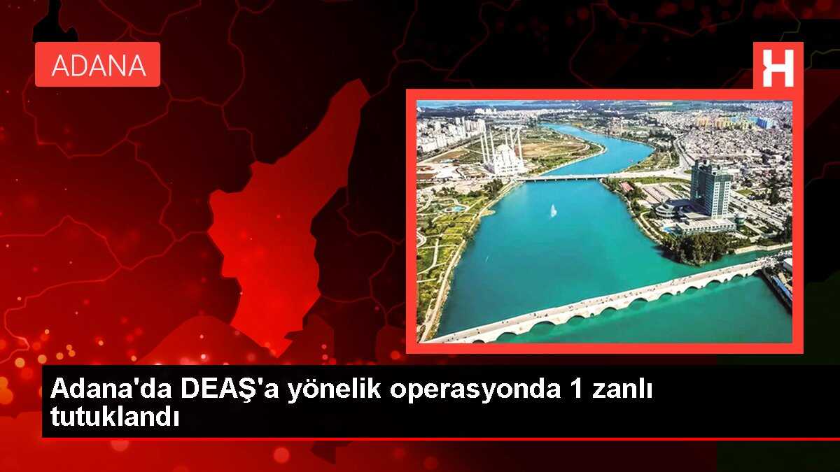 Adana'da DEAŞ'a yönelik operasyonda 1 zanlı tutuklandı