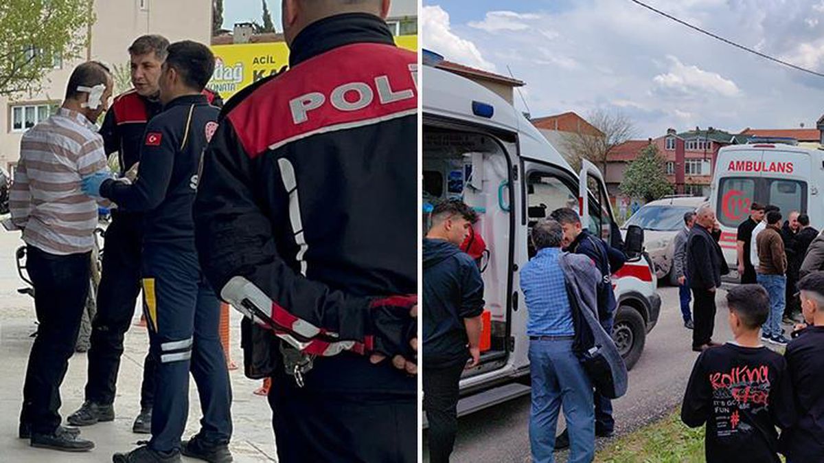 Bursa'da bayramlaşmaya gelen gençler bir anda taşlı sopalı kavgaya tutuştu! 10 yaralı var
