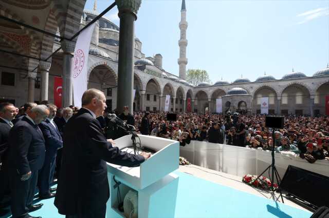 Cumhurbaşkanı Erdoğan, cami açılışında muhalefeti yuhalayanlara böyle karşılık verdi