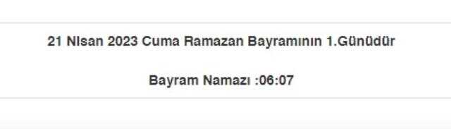 Diyarbakır bayram namazı saat kaçta? Diyarbakır Ramazan Bayramı namazı saat kaçta? Diyarbakır bayram namazı saati