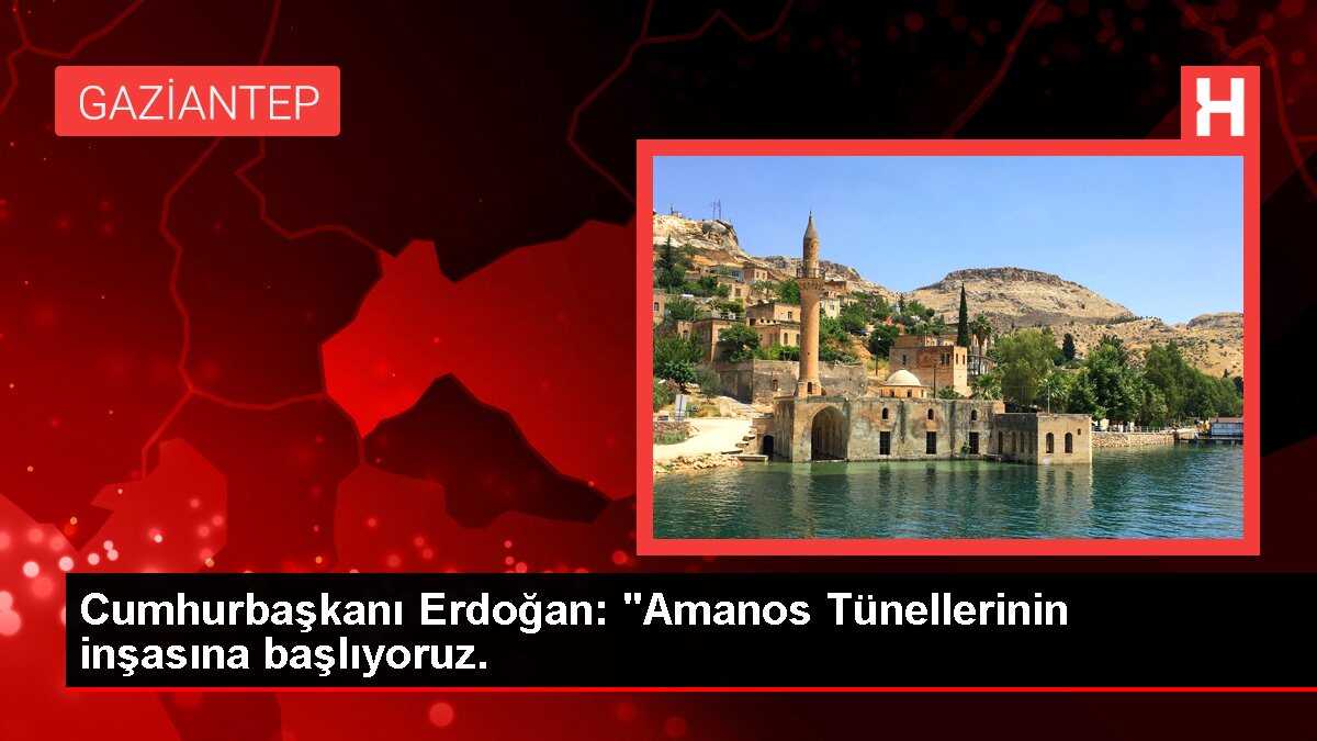 Cumhurbaşkanı Erdoğan: 'Amanos Tünellerinin inşasına başlıyoruz.