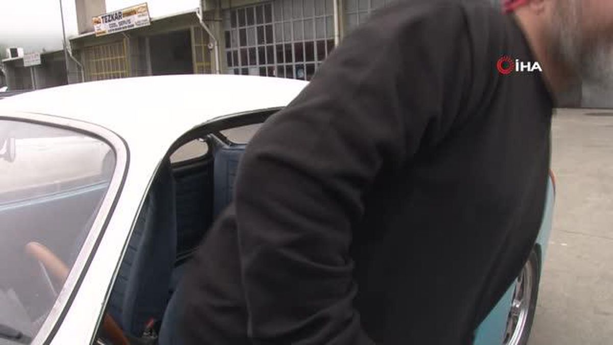 Klasik araç tutkunu gurbetçi aracını yeniletmek için 2 bin kilometre yol geldi