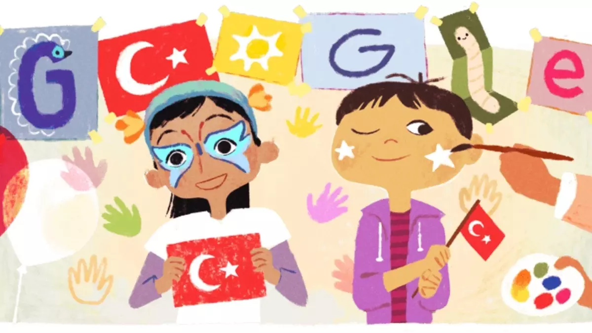 '23 Nisan Ulusal Egemenlik ve Çocuk Bayramı' Google Doodle oldu! 23 Nisan 2023 Google doodle nedir? 23 Nisan Google Doodle görüntüsü nedir?