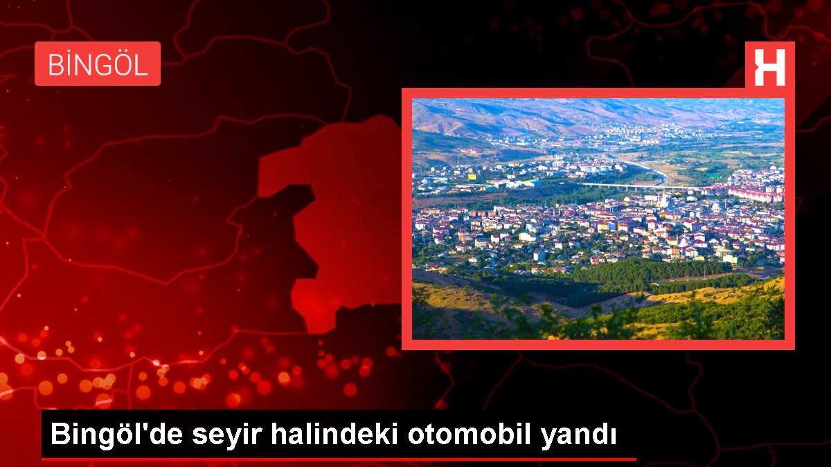 Bingöl'de seyir halindeki otomobil yandı