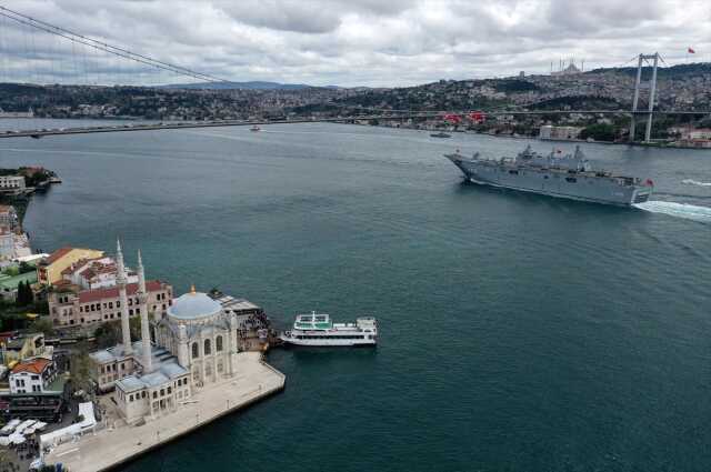 Cumhurbaşkanı Erdoğan, TCG Anadolu personeline hitap etti