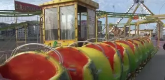 Hatay'da lunapark çocukların yüzlerini güldürdü