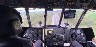 Kocaeli'de jandarmadan helikopterli trafik denetimi