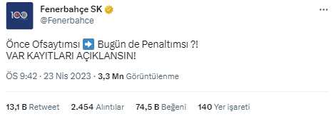 Galatasaray maçı biter bitmez ezeli rakipten olay paylaşım! Fenerbahçe, TFF'den yine kayıtları istedi