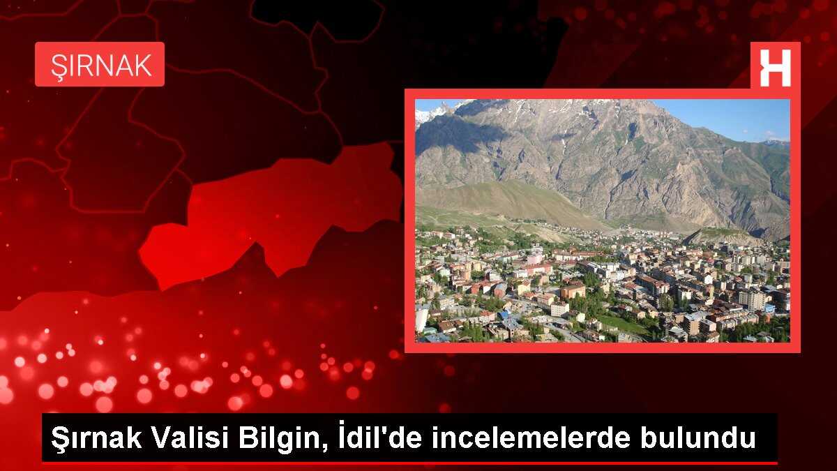 Şırnak Valisi Bilgin, İdil'de incelemelerde bulundu