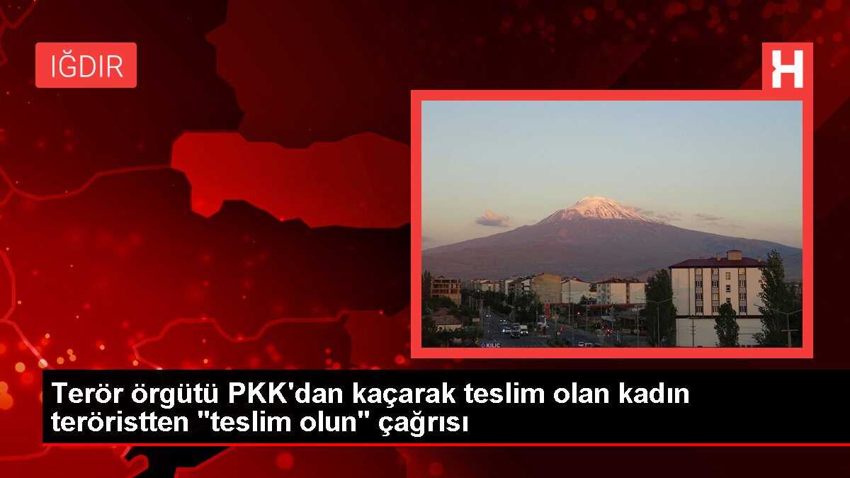 Terör örgütü PKK'dan kaçarak teslim olan kadın teröristten 'teslim olun' çağrısı