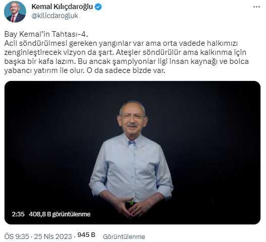 Kılıçdaroğlu'ndan yeni video: Şampiyonlar ligi ekibini kurdum