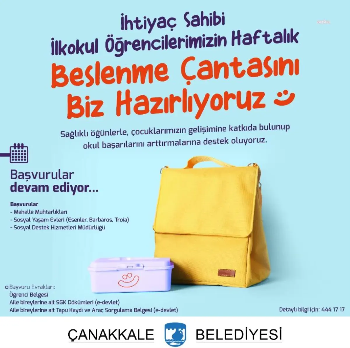 Çanakkale Belediyesi'nin 'Beslenme Saati' Uygulaması Sürüyor