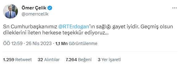 Canlı yayında rahatsızlanan Cumhurbaşkanı Erdoğan'a siyasilerden 'Geçmiş olsun' mesajı yağdı