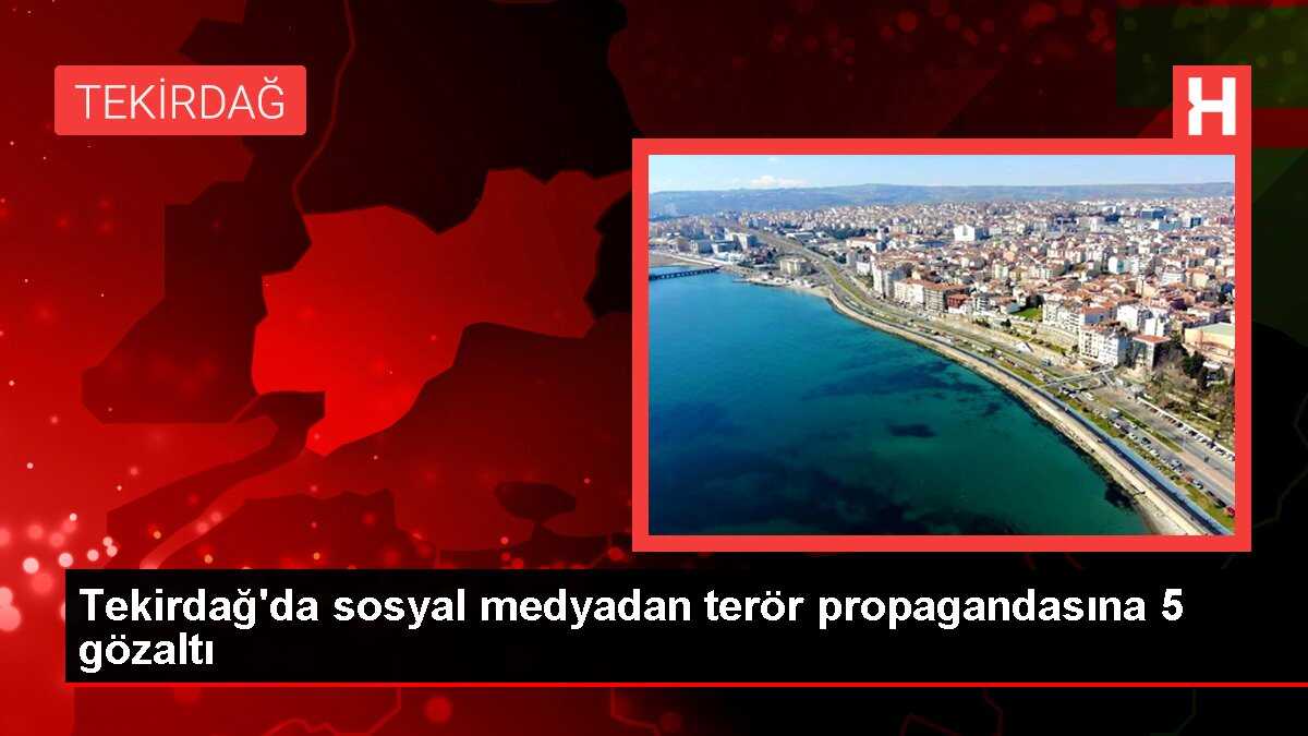 Tekirdağ'da sosyal medyadan terör propagandasına 5 gözaltı